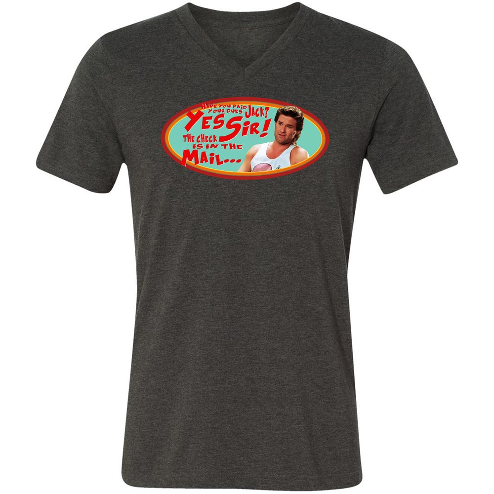 Unisex V-Neck T-Shirt - HZVFGSY8 - Dark Grey Heather - 8