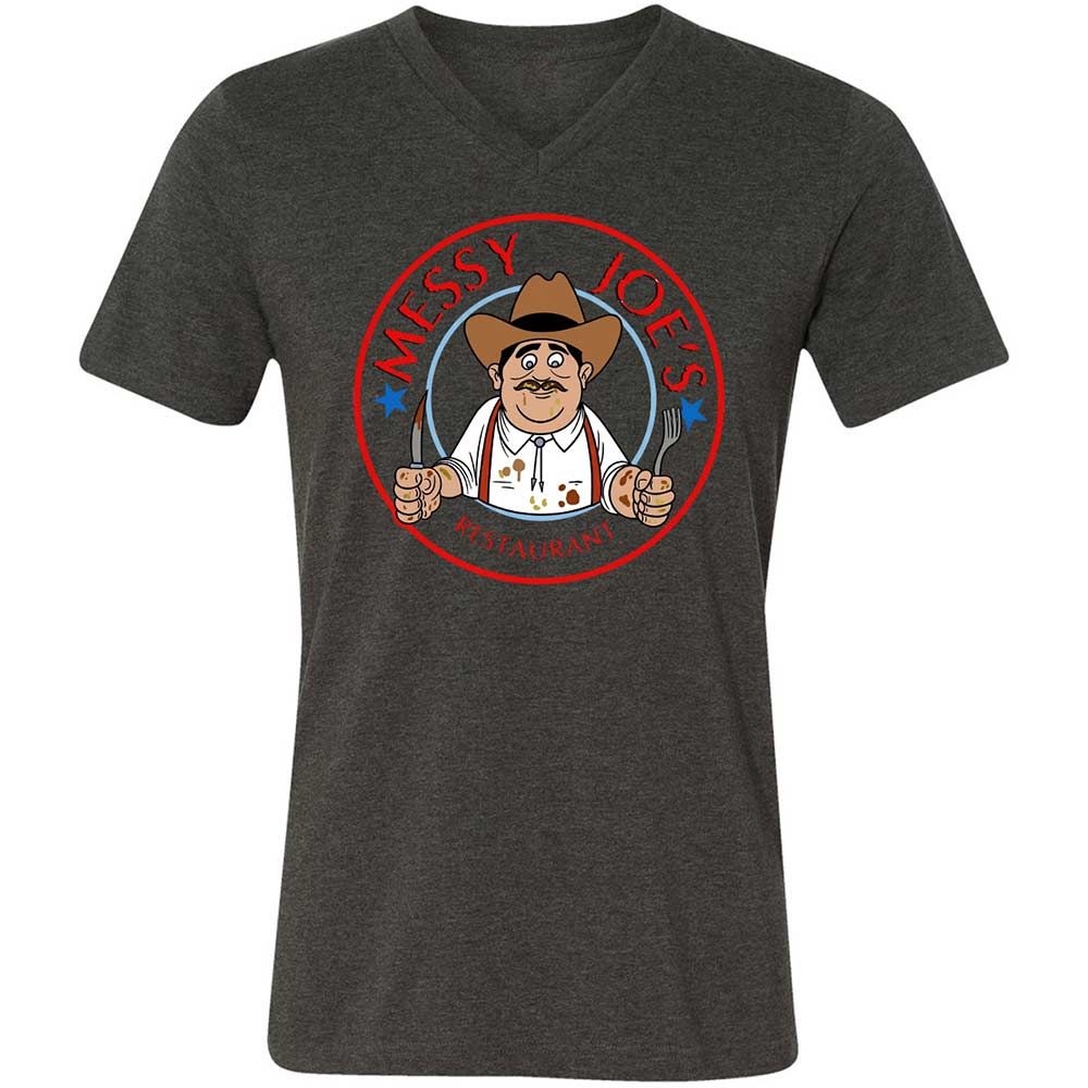 Unisex V-Neck T-Shirt - 5GE4NY99 - Dark Grey Heather - 8