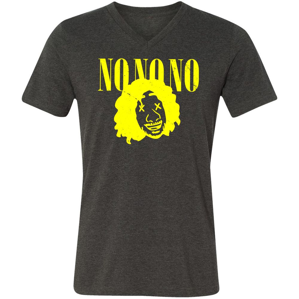 Unisex V-Neck T-Shirt - KUMC9B4Q - Dark Grey Heather - 8