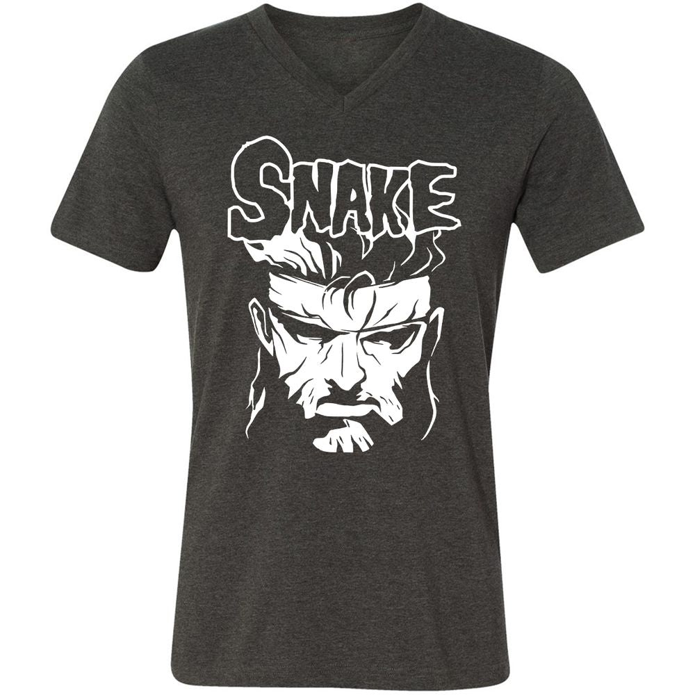 Unisex V-Neck T-Shirt - ZTK3PMDY - Dark Grey Heather - 8