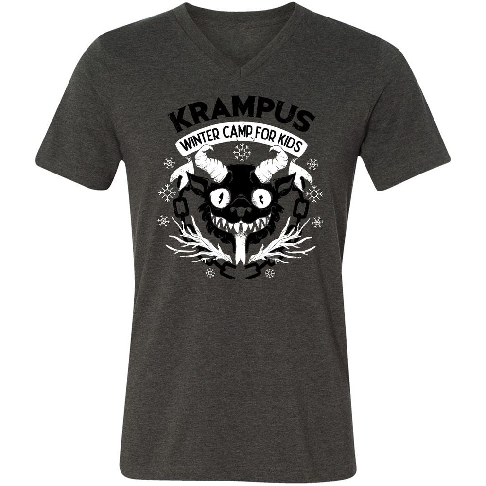 Unisex V-Neck T-Shirt - 2LC9QRG1 - Dark Grey Heather - 8