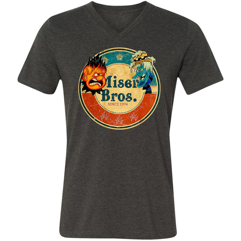 Unisex V-Neck T-Shirt - ZZRRSVFS - Dark Grey Heather - 8