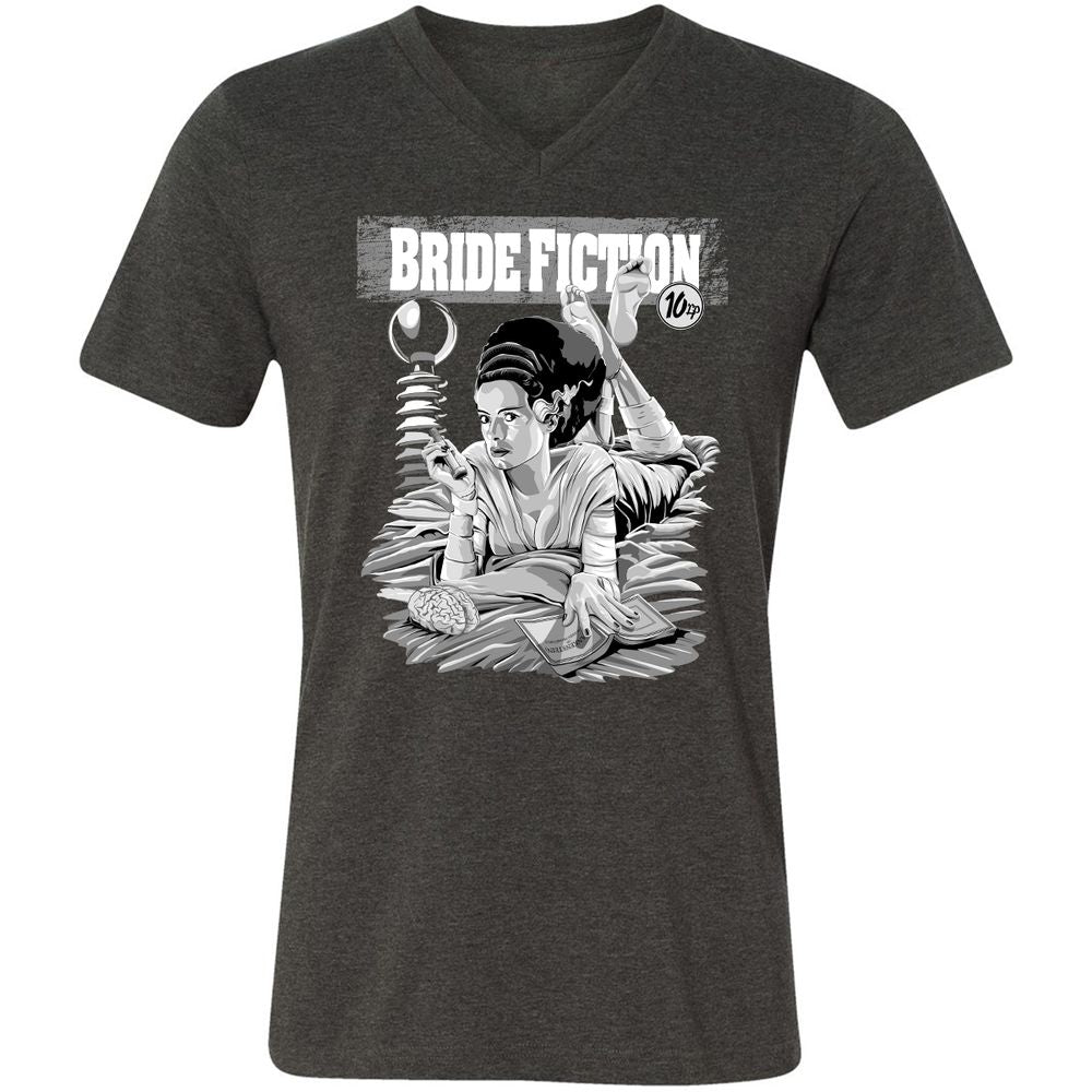 Unisex V-Neck T-Shirt - 733FYL3C - Dark Grey Heather - 8