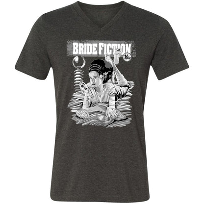 Unisex V-Neck T-Shirt - 733FYL3C - Dark Grey Heather - 8