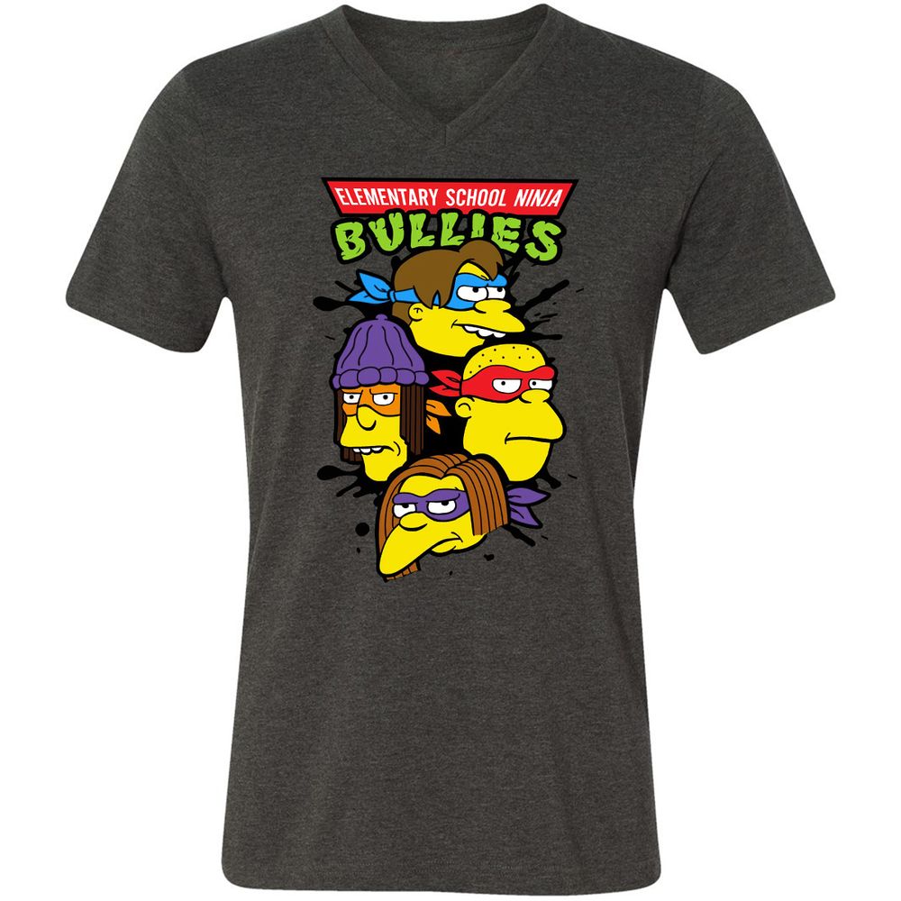 Unisex V-Neck T-Shirt - RTVPKV9W - Dark Grey Heather - 8