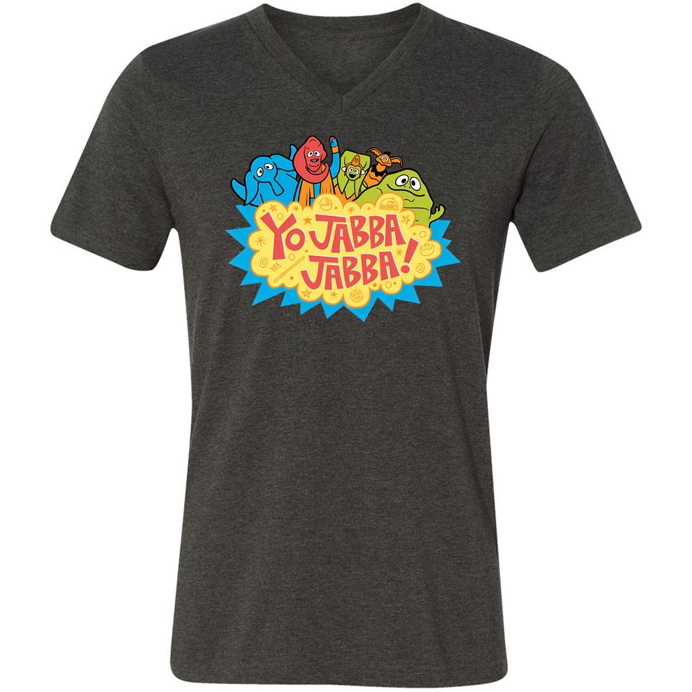 Unisex V-Neck T-Shirt - Q1DNC96N - Dark Grey Heather - 8