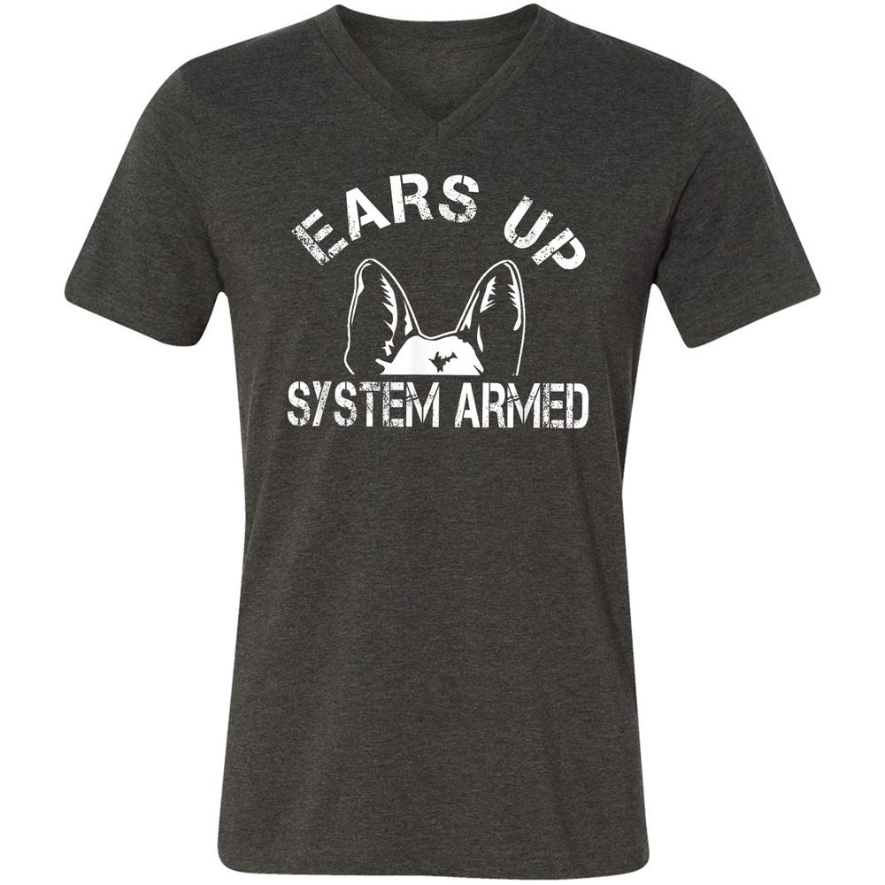 Unisex V-Neck T-Shirt - KSLTCSDA - Dark Grey Heather - 8