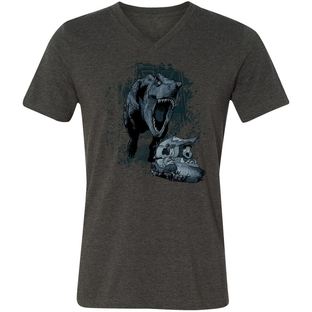Unisex V-Neck T-Shirt - JED8Y4XD - Dark Grey Heather - 8