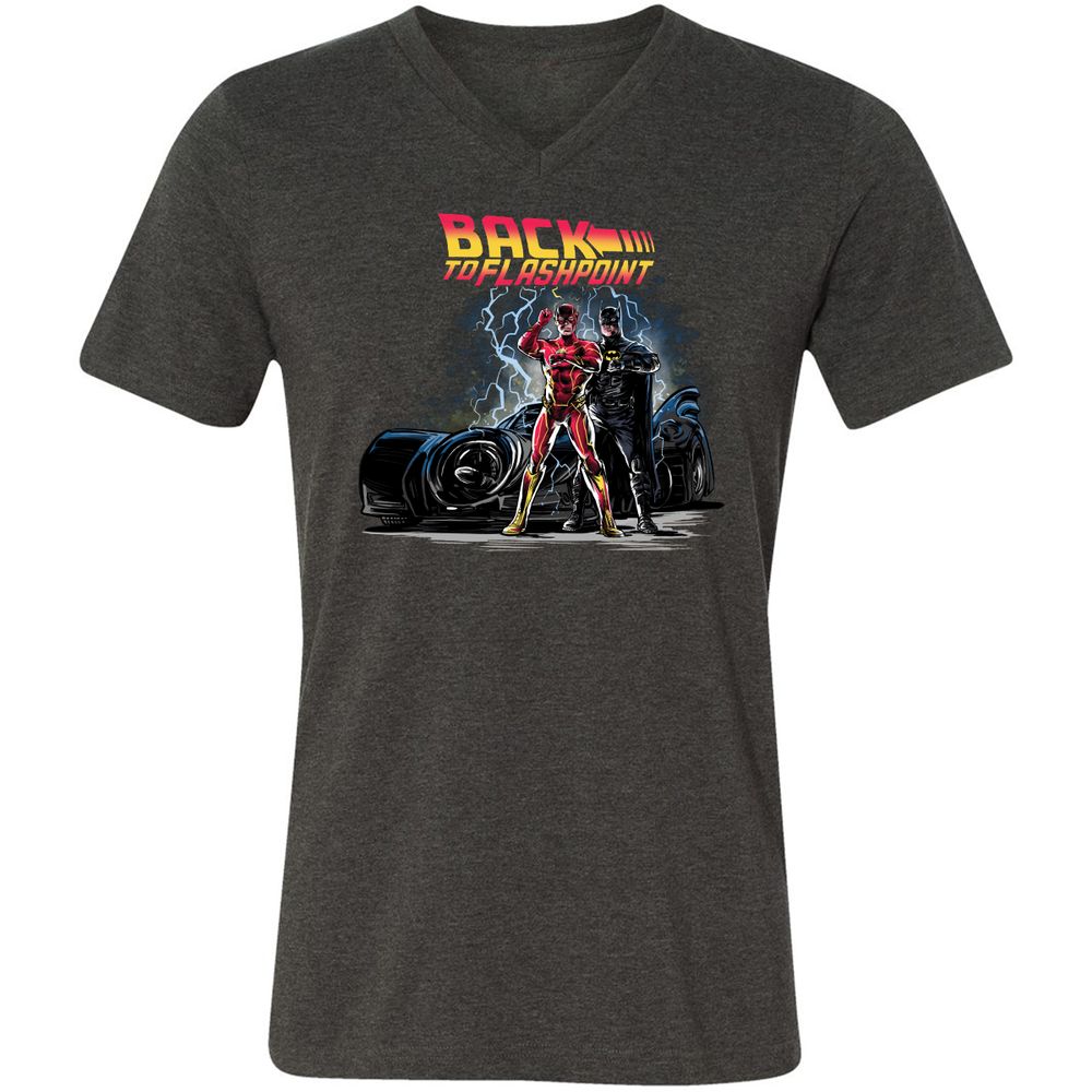 Unisex V-Neck T-Shirt - DBDGQ39V - Dark Grey Heather - 8