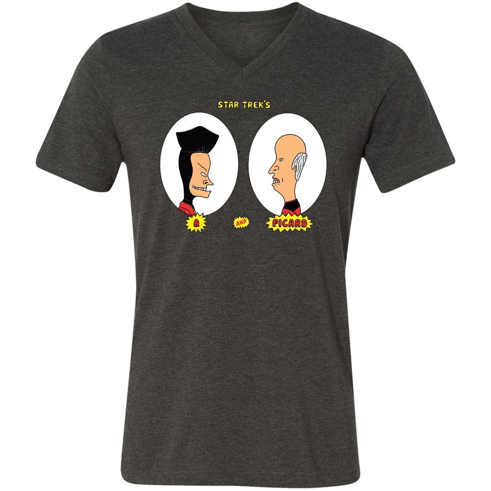 Unisex V-Neck T-Shirt - VGNDGKQP - Dark Grey Heather - 8