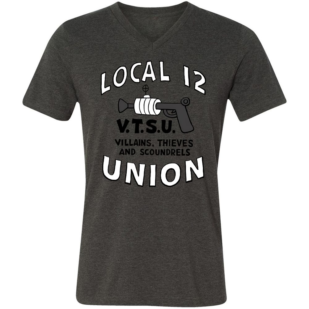 Unisex V-Neck T-Shirt - 9Z258ZLV - Dark Grey Heather - 8