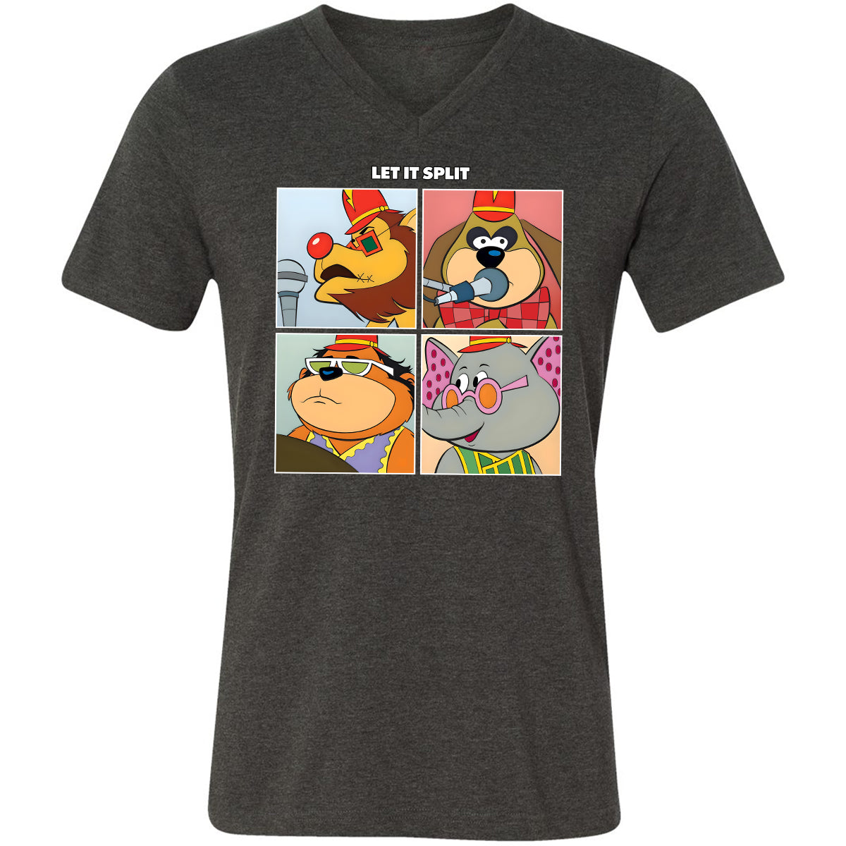 Unisex V-Neck T-Shirt - ZE2E4P57 - Dark Grey Heather - 8