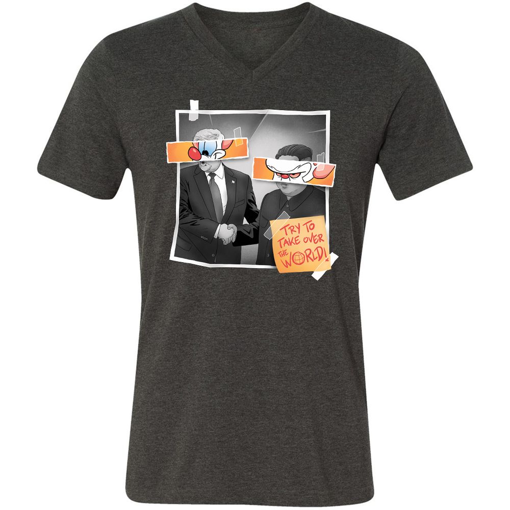 Unisex V-Neck T-Shirt - R3CK235M - Dark Grey Heather - 8