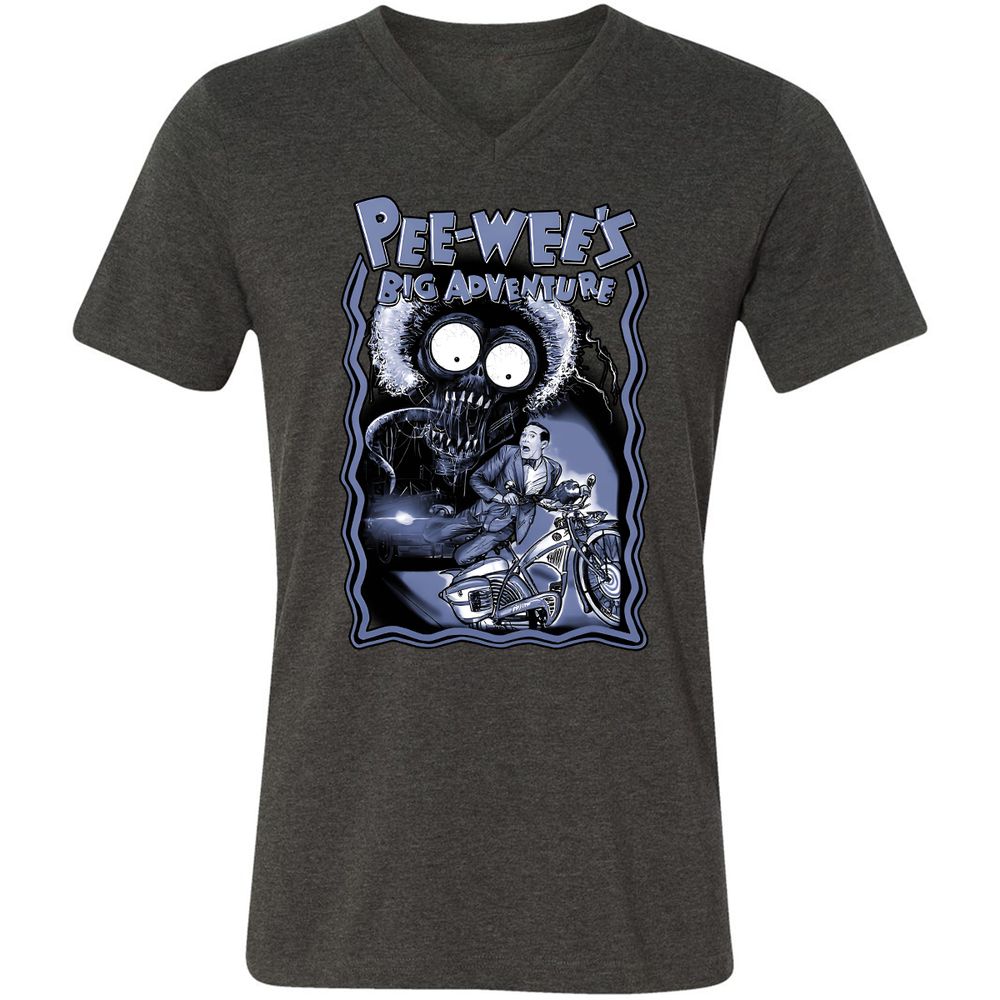 Unisex V-Neck T-Shirt - K518JZC9 - Dark Grey Heather - 8