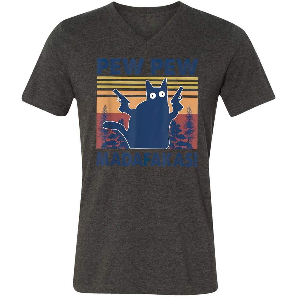 Unisex V-Neck T-Shirt - 2S9TH4G2 - Dark Grey Heather - 8