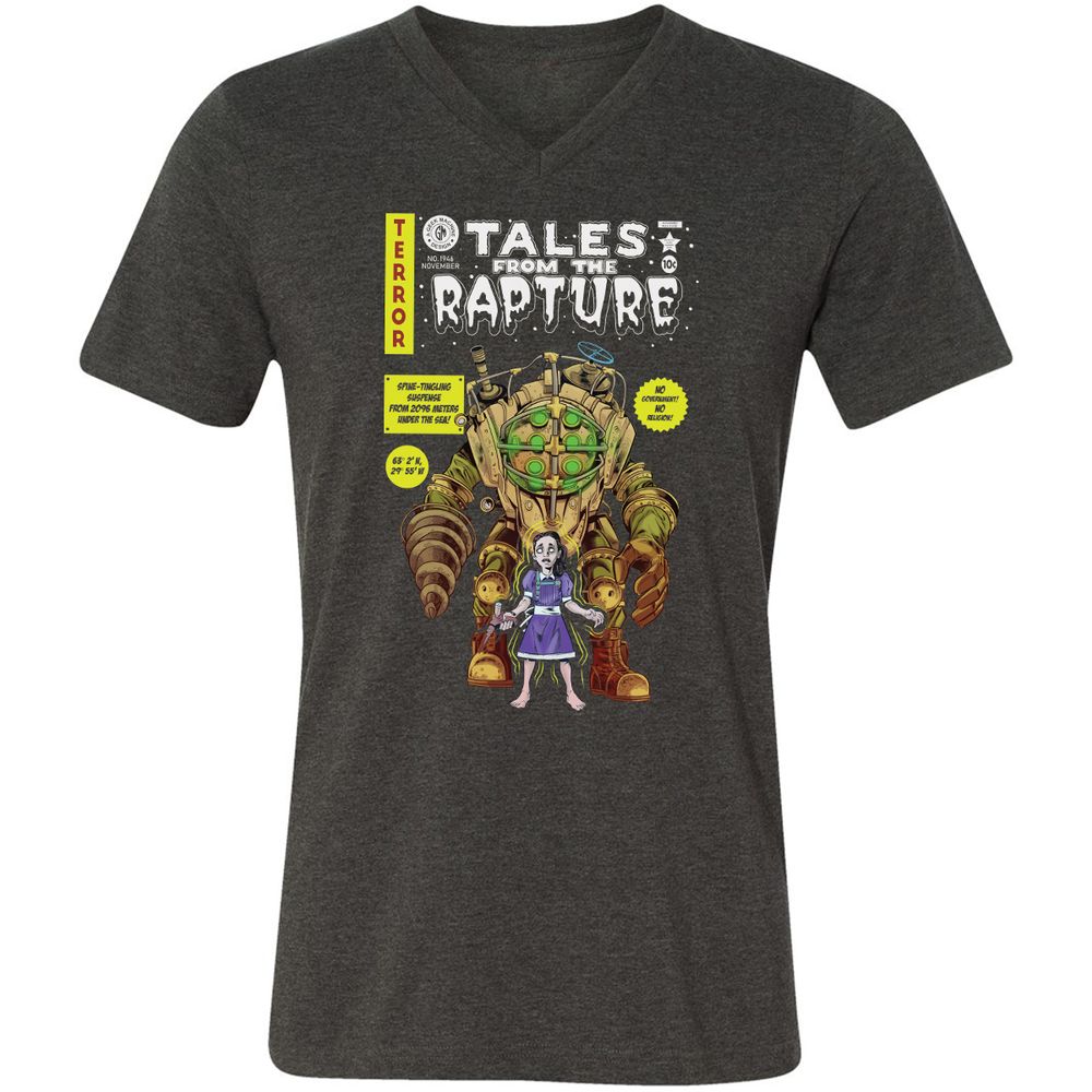 Unisex V-Neck T-Shirt - 3Y83WHEP - Dark Grey Heather - 8