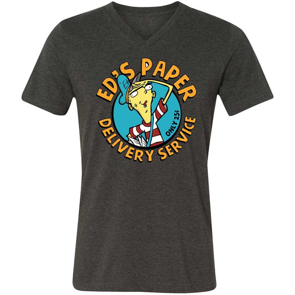 Unisex V-Neck T-Shirt - M6CTV62E - Dark Grey Heather - 8