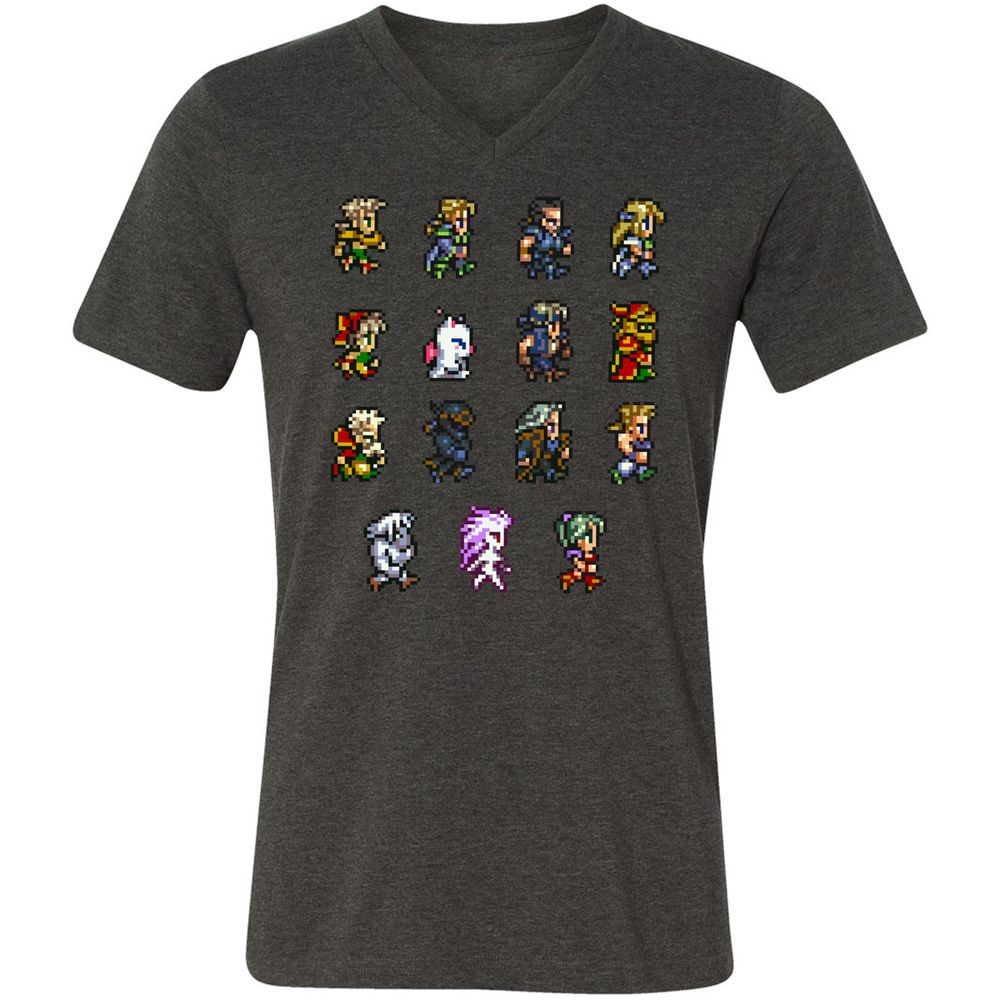 Unisex V-Neck T-Shirt - GWHGG4S7 - Dark Grey Heather - 8
