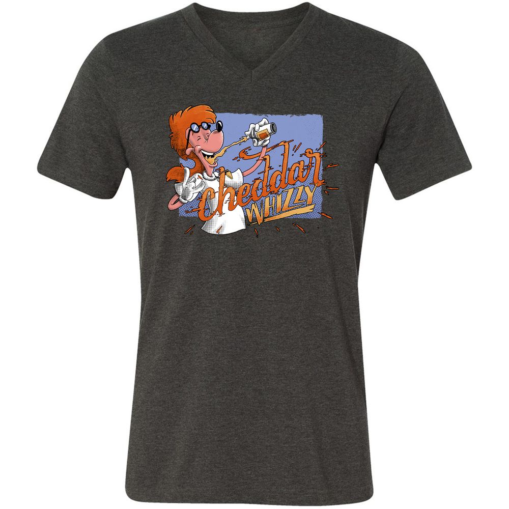 Unisex V-Neck T-Shirt - GL11TAGJ - Dark Grey Heather - 8