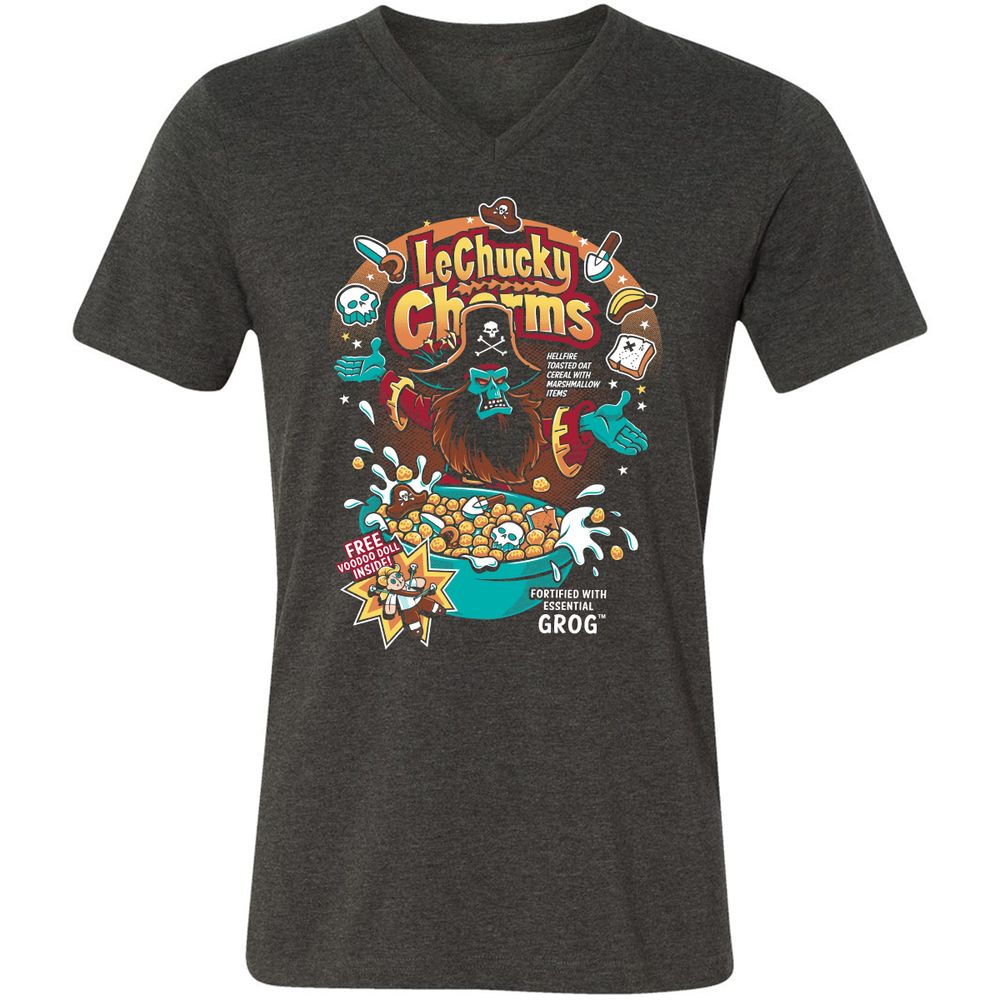 Unisex V-Neck T-Shirt - 8K6ZZV6G - Dark Grey Heather - 8
