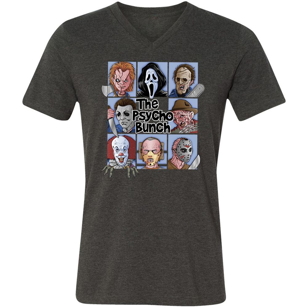 Unisex V-Neck T-Shirt - J45317TE - Dark Grey Heather - 8