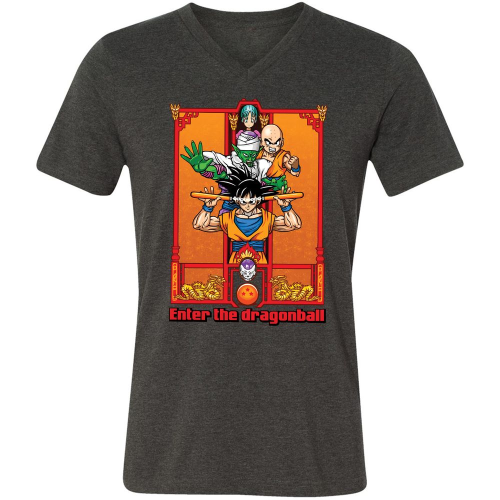 Unisex V-Neck T-Shirt - KVFW931P - Dark Grey Heather - 8