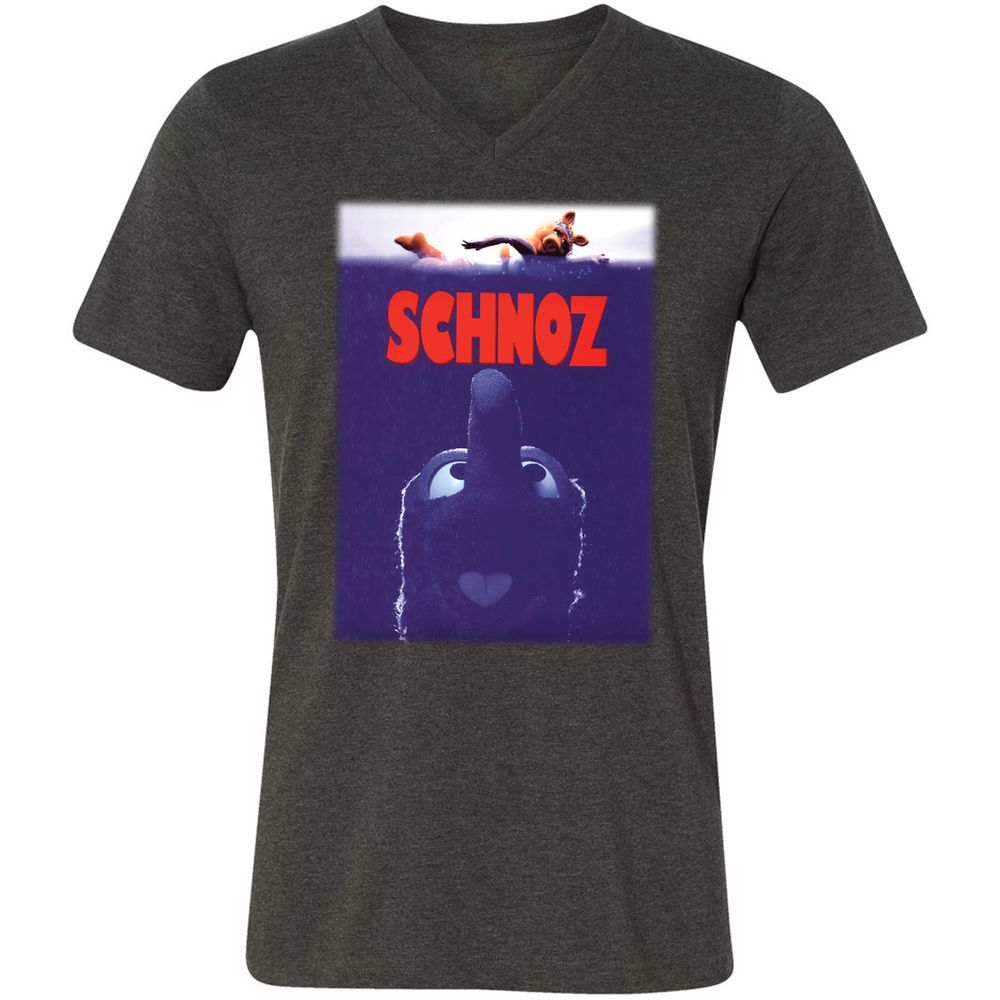 Unisex V-Neck T-Shirt - XKD9BX7R - Dark Grey Heather - 8