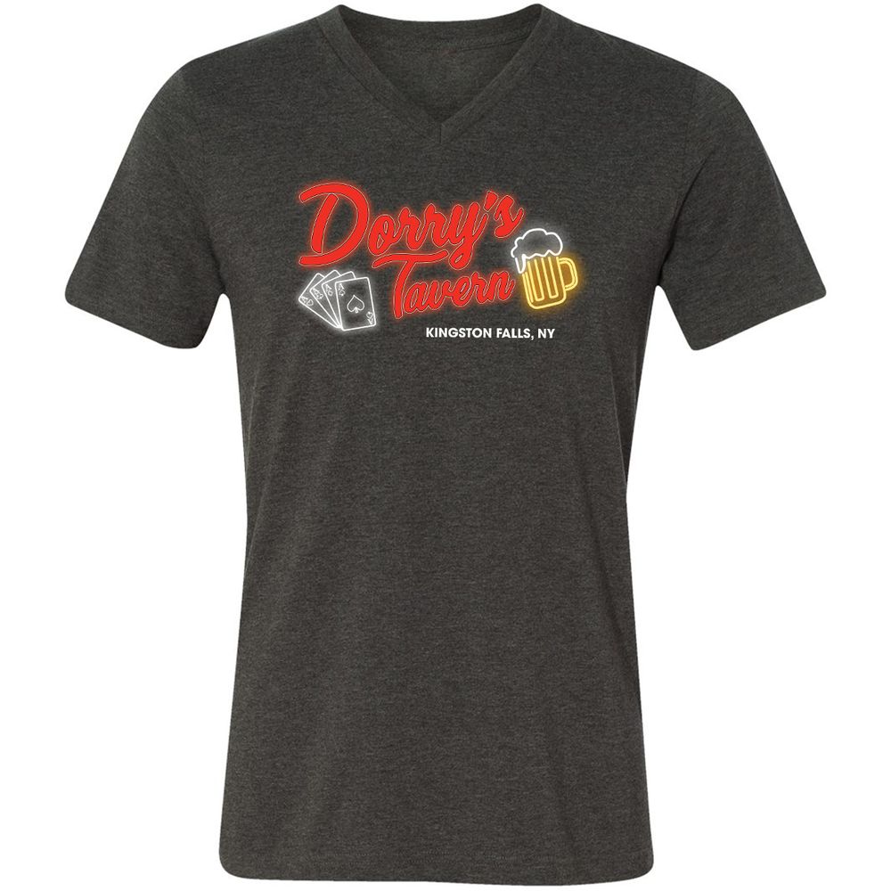 Unisex V-Neck T-Shirt - PC9P1QZC - Dark Grey Heather - 8