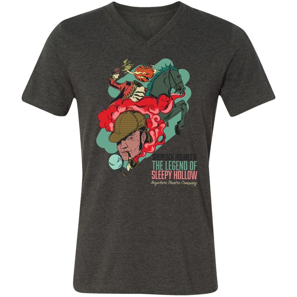 Unisex V-Neck T-Shirt - Z639MQBN - Dark Grey Heather - 8