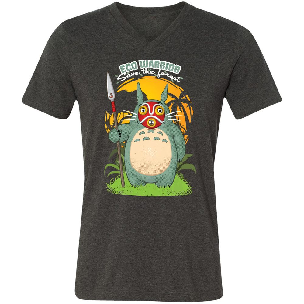 Unisex V-Neck T-Shirt - 5VJPTVG3 - Dark Grey Heather - 8