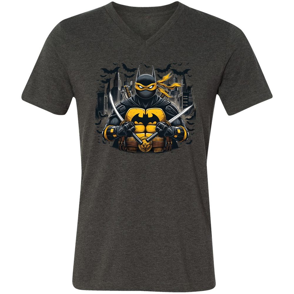 Unisex V-Neck T-Shirt - LCWCBDNJ - Dark Grey Heather - 8