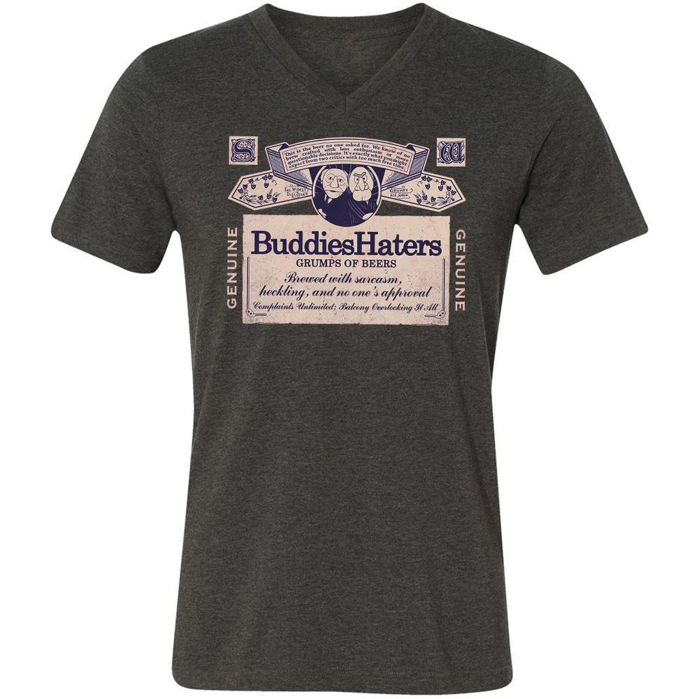 Unisex V-Neck T-Shirt - T6VUDP3H - Dark Grey Heather - 8