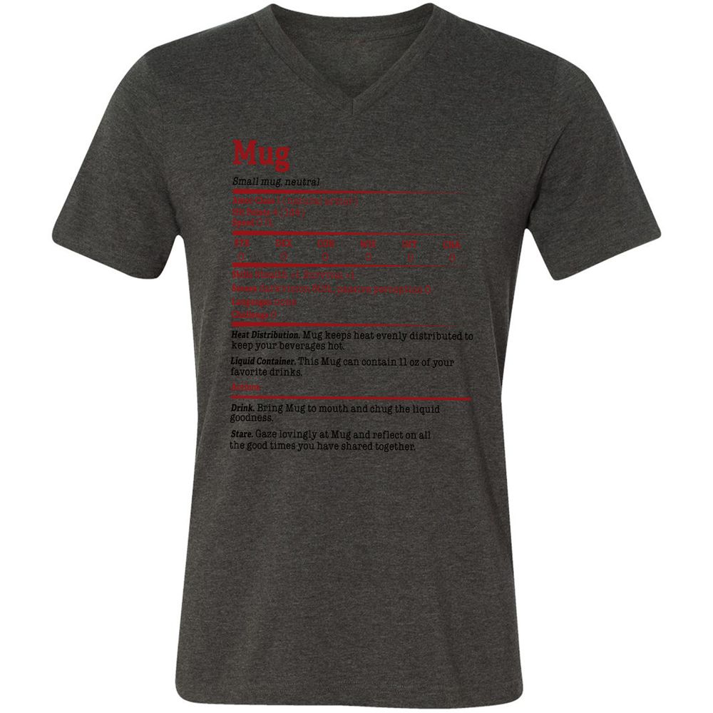 Unisex V-Neck T-Shirt - DF2N4QQJ - Dark Grey Heather - 8