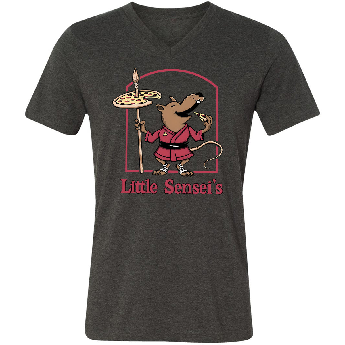 Unisex V-Neck T-Shirt - ZW3YDCCH - Dark Grey Heather - 8