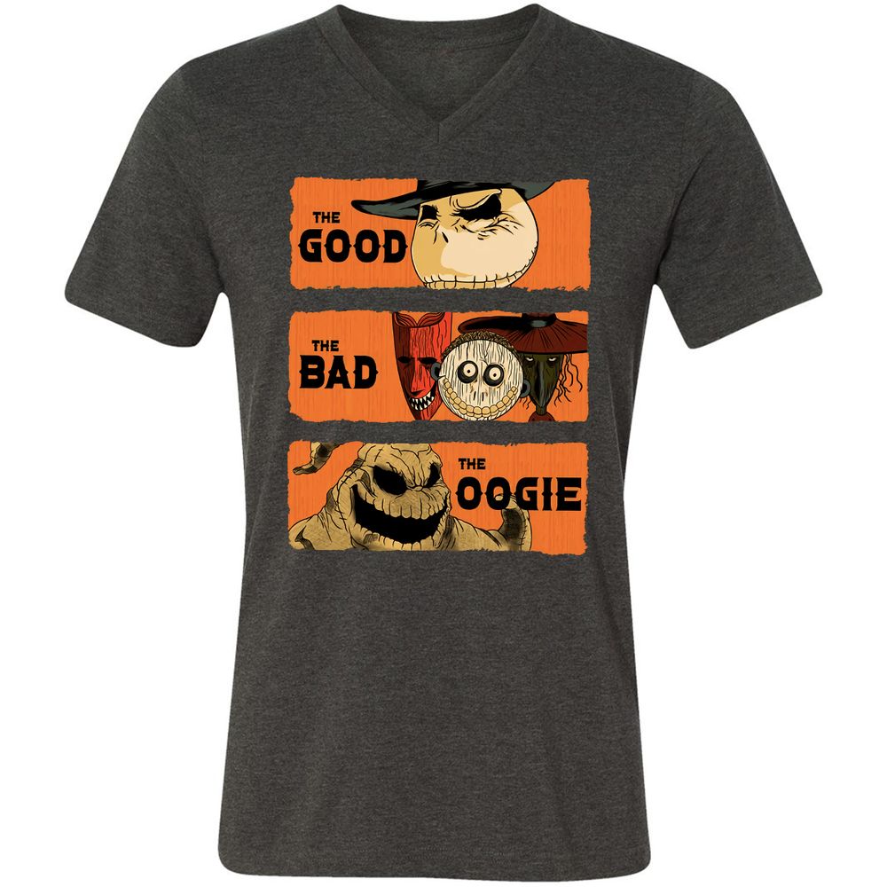 Unisex V-Neck T-Shirt - D9T9E26E - Dark Grey Heather - 8
