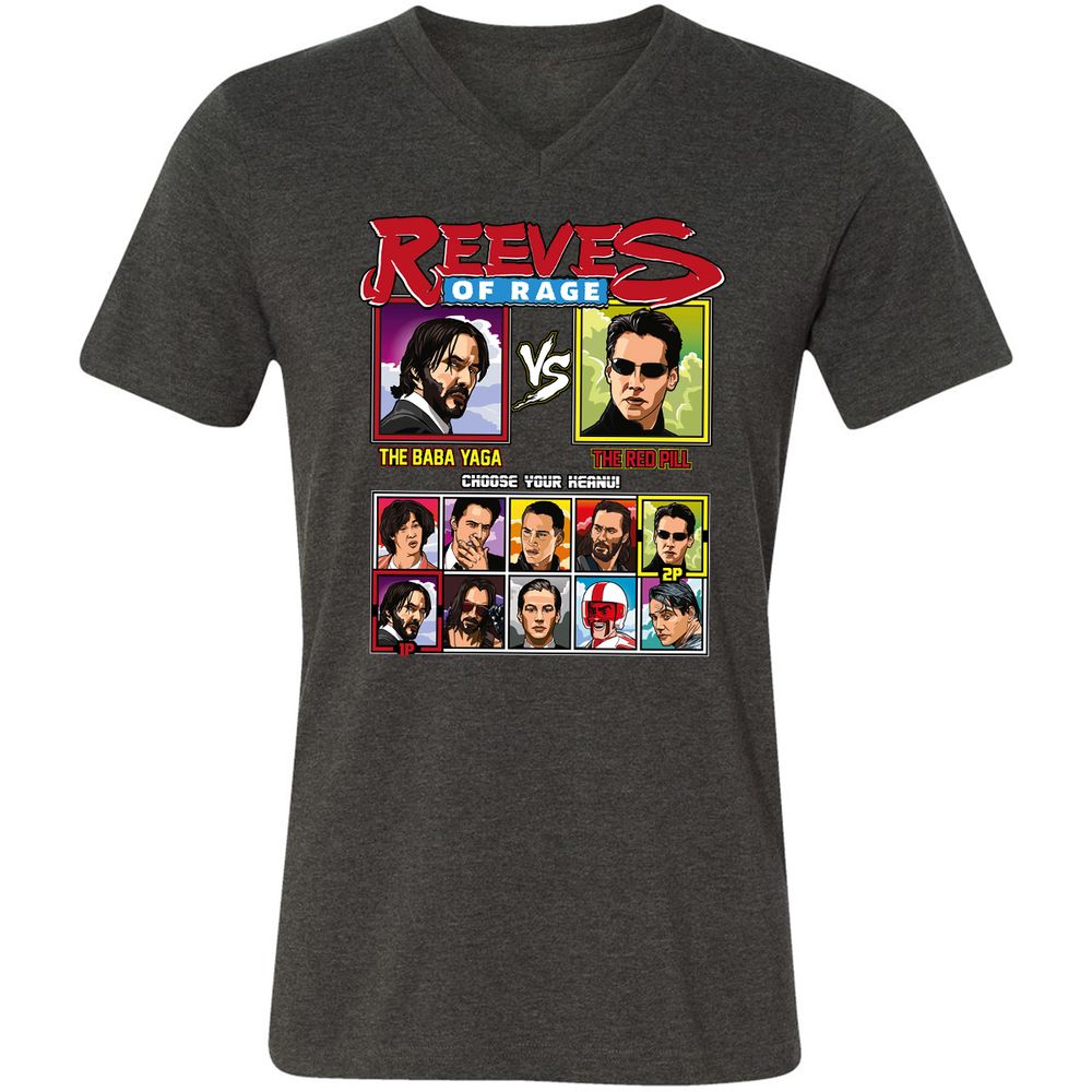 Unisex V-Neck T-Shirt - 579ZYE6U - Dark Grey Heather - 8