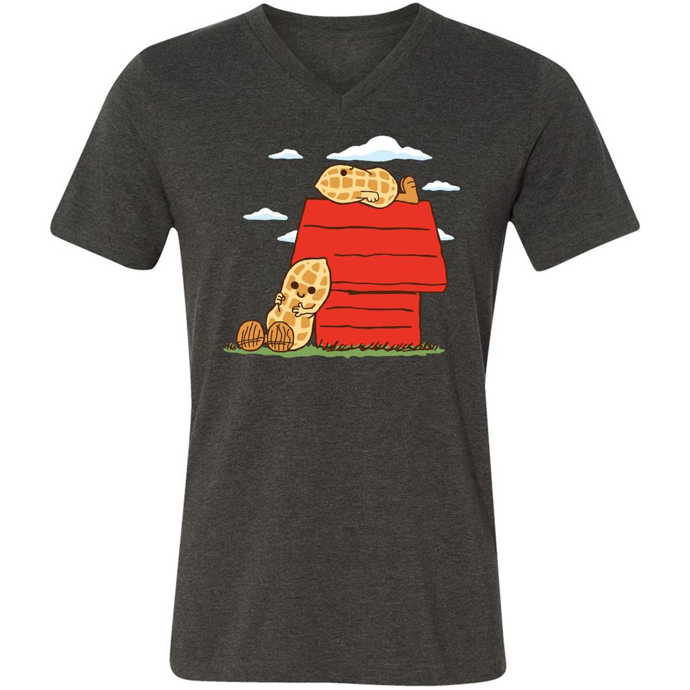 Unisex V-Neck T-Shirt - F8UHPUED - Dark Grey Heather - 8