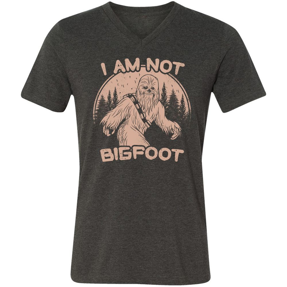 Unisex V-Neck T-Shirt - CEV91QL7 - Dark Grey Heather - 8