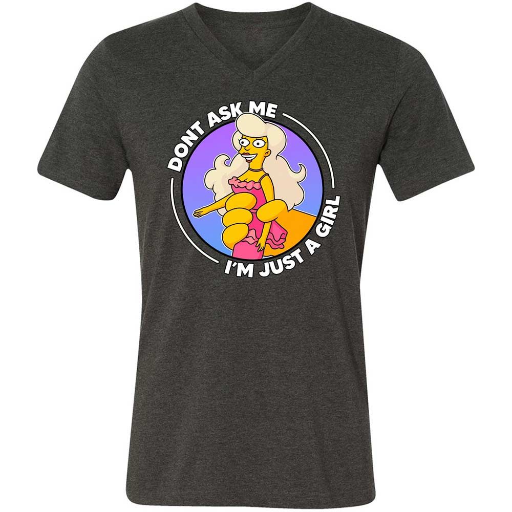 Don't Ask Me I'm Just A Girl - Dark Grey Heather - 8