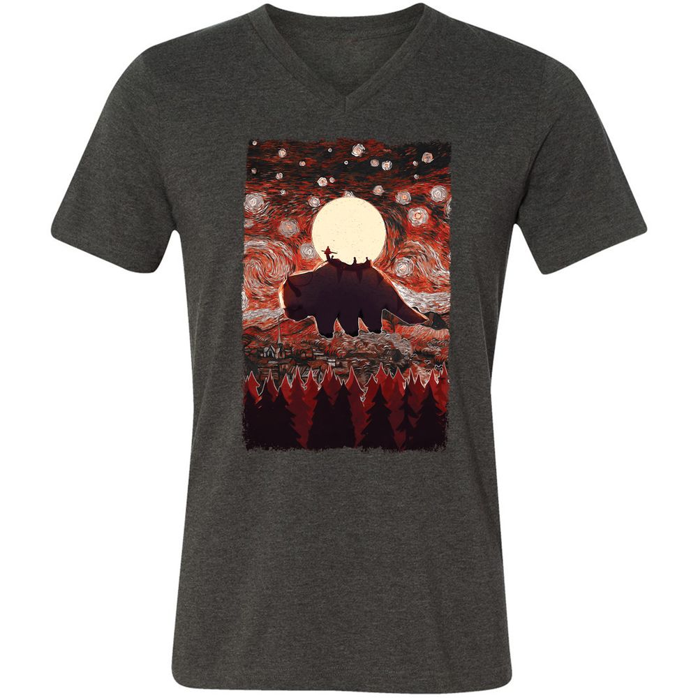 Unisex V-Neck T-Shirt - TG73CHSD - Dark Grey Heather - 8