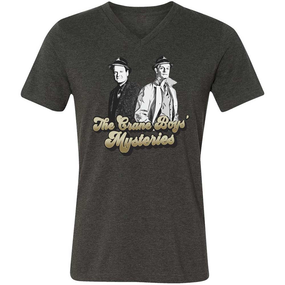 Unisex V-Neck T-Shirt - 35D6P8BD - Dark Grey Heather - 8