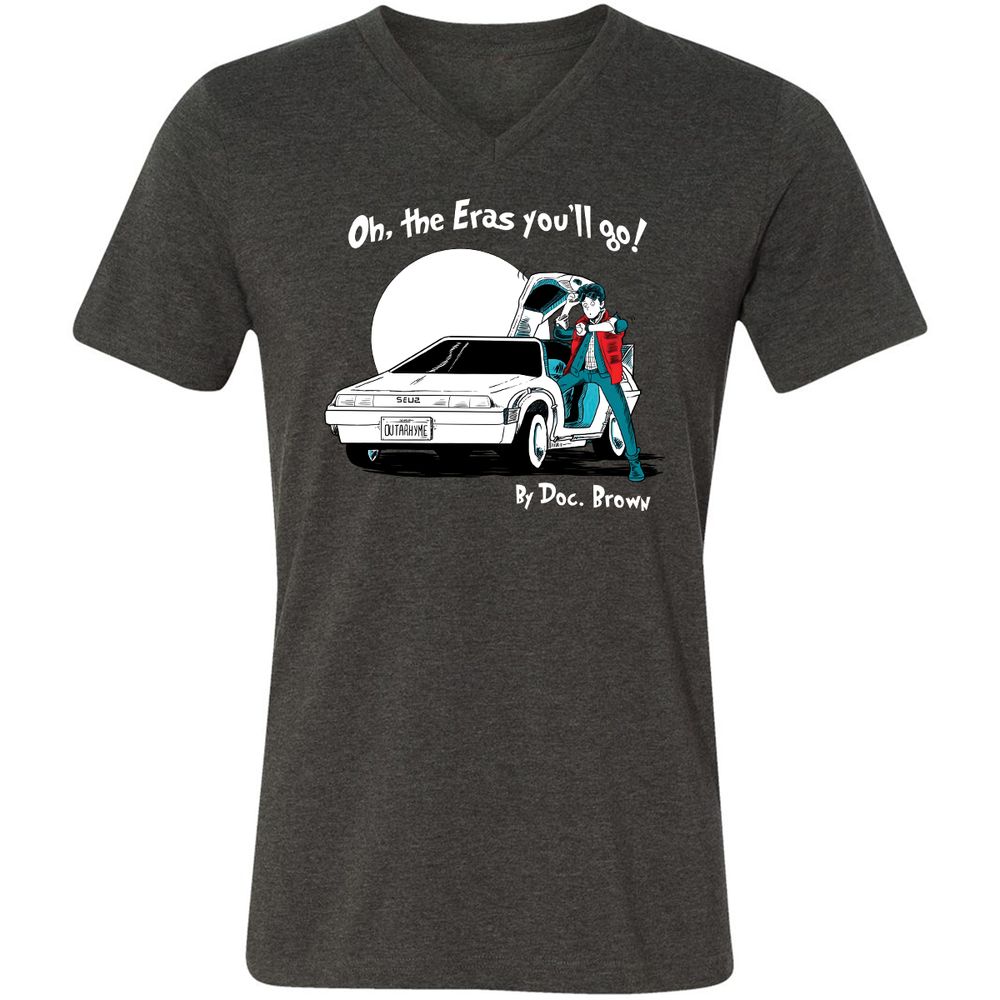 Unisex V-Neck T-Shirt - HL316JCV - Dark Grey Heather - 8