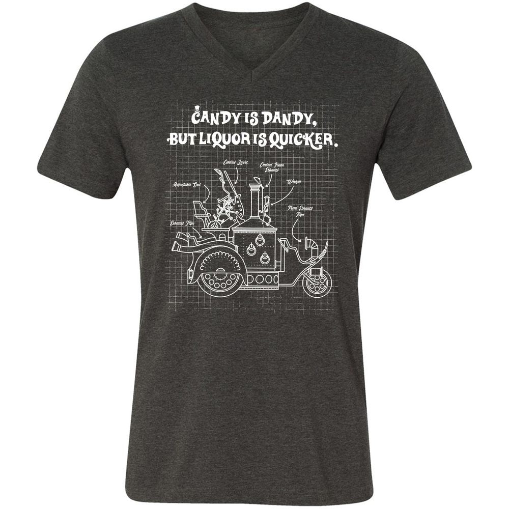 Unisex V-Neck T-Shirt - VP8U48AY - Dark Grey Heather - 8