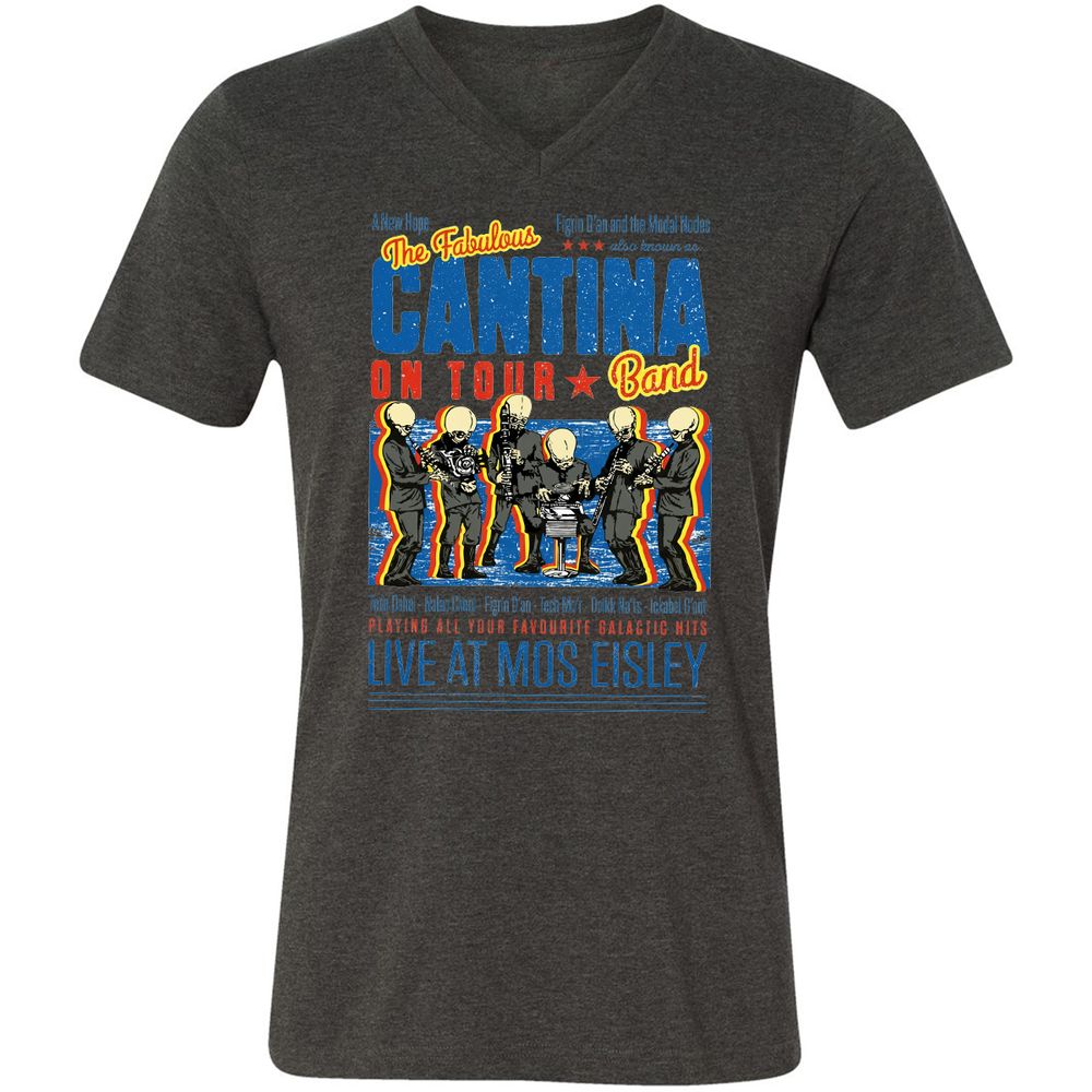 Unisex V-Neck T-Shirt - C775UAHA - Dark Grey Heather - 8