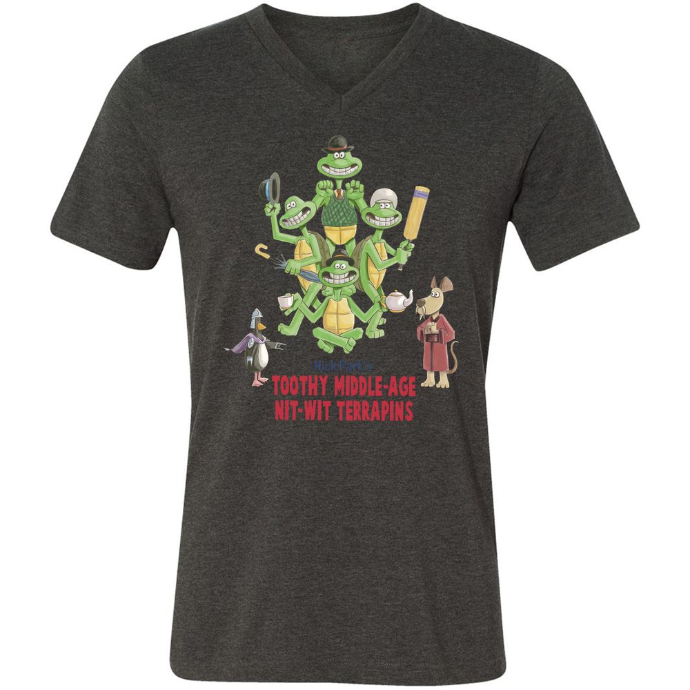 Unisex V-Neck T-Shirt - 3EB1U517 - Dark Grey Heather - 8