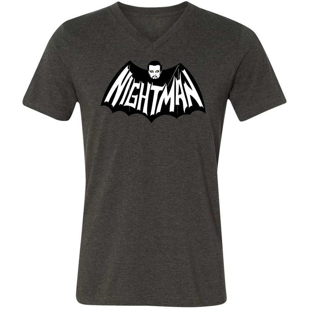 Unisex V-Neck T-Shirt - 5KA9E4HQ - Dark Grey Heather - 8