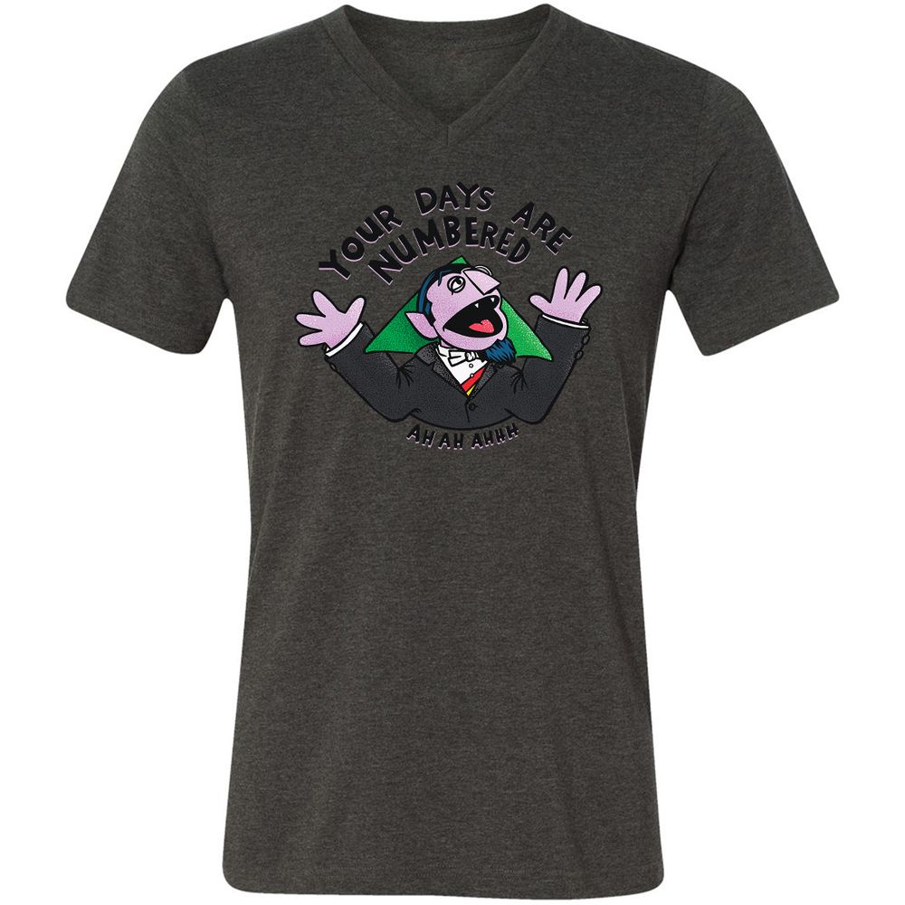 Unisex V-Neck T-Shirt - GC3J2AXV - Dark Grey Heather - 8