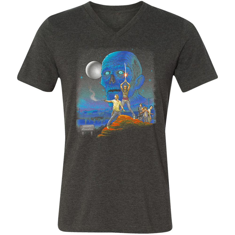 Unisex V-Neck T-Shirt - UL8U8CFB - Dark Grey Heather - 8