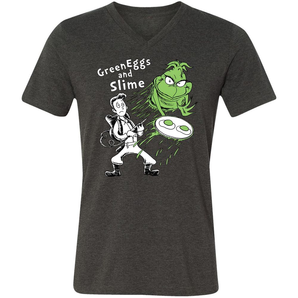 Unisex V-Neck T-Shirt - JVRZ6NN8 - Dark Grey Heather - 8