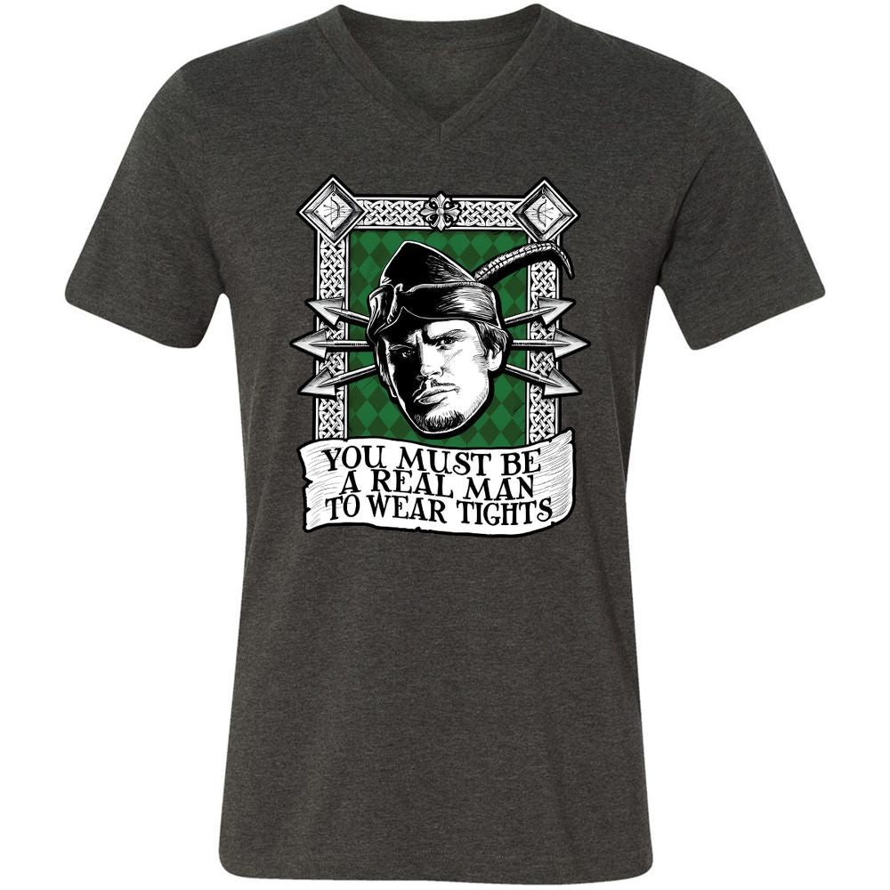 Unisex V-Neck T-Shirt - P5RFAG94 - Dark Grey Heather - 8